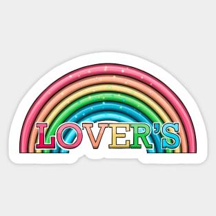 Rainbow lover's (rainbow text) Sticker